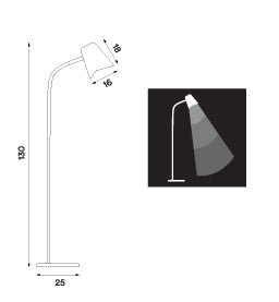 Me - Gulvlampe - Petrol