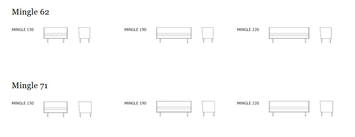 Mingle - Spisesofa 62 x 220