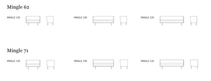 Mingle - Spisesofa 62 x 220