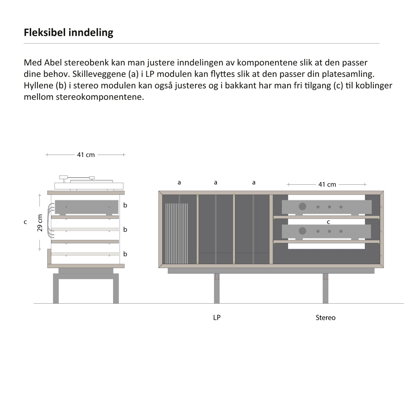 Abel - LP Konsoll - 180 cm