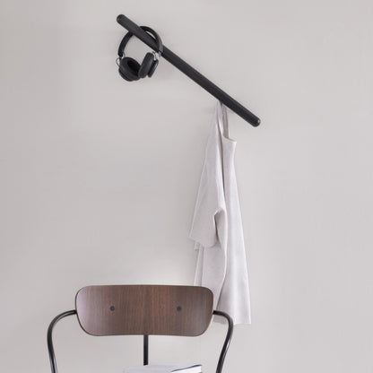 Haldar - knaggrekke - Sort eik 60 / 90 cm