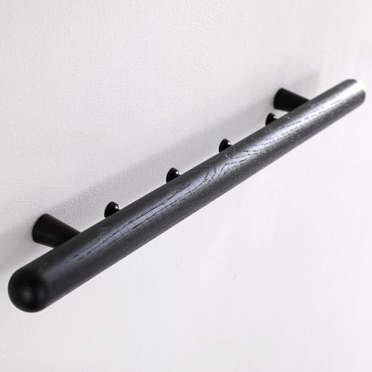 Haldar - knaggrekke - Sort eik 60 / 90 cm