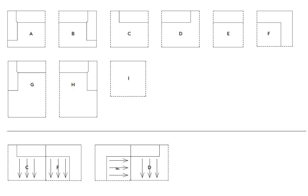 Connect - Soft - Sofa 2 seter Config 3
